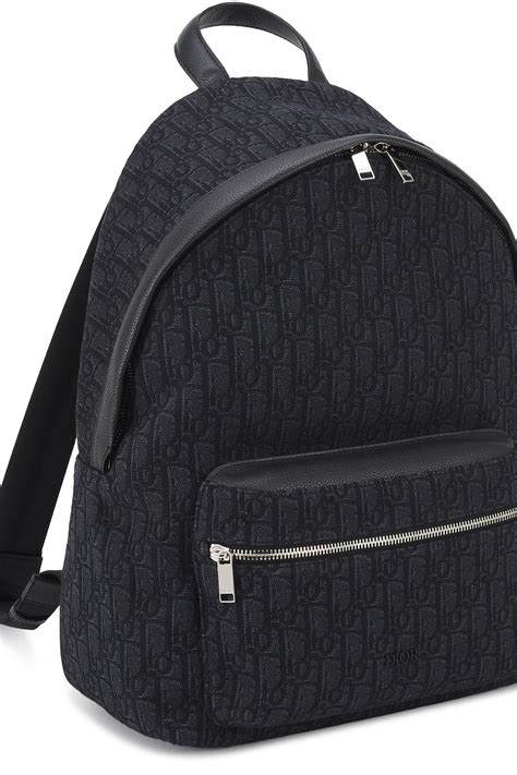 Rider Backpack Black Maxi Dior Oblique Jacquard